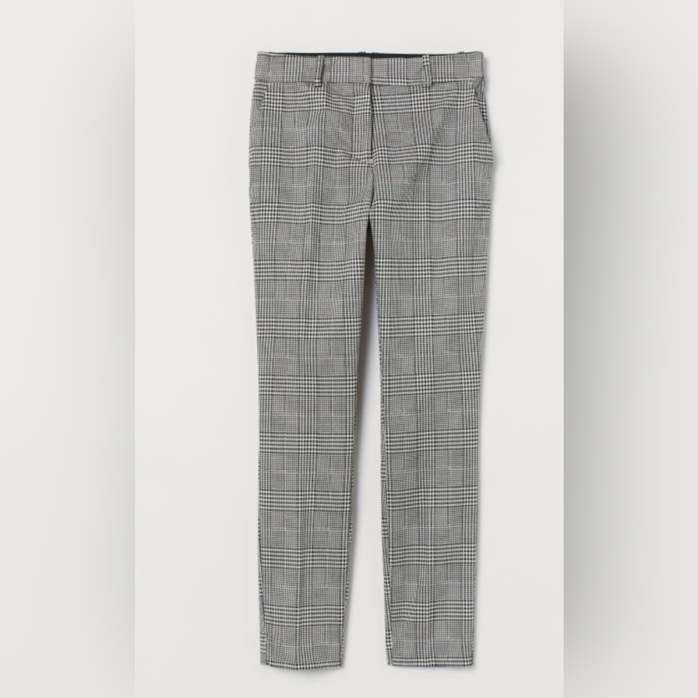 H&M Gray Plaid Slack Pants